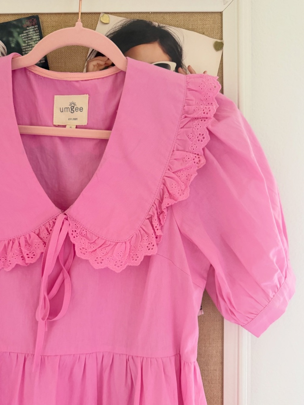 Cute Peter Pan Collar Babydoll Dress - Picture 2 of 2